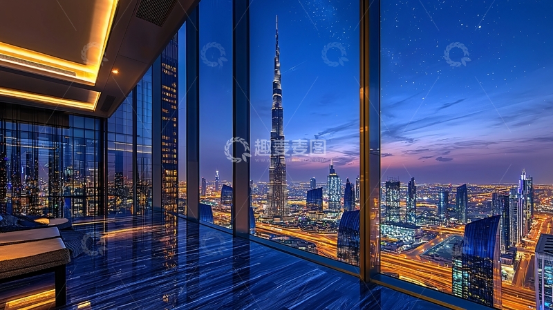 高清大图下载【趣麦麦图】迪拜夜景3