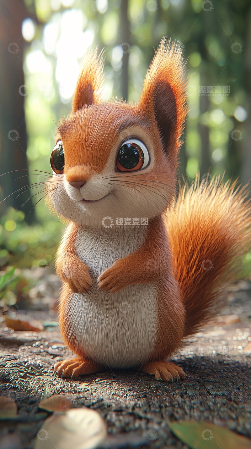 高清大图下载【趣麦麦图】超萌小松鼠