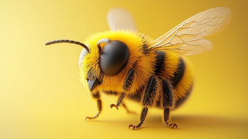 毛茸茸的卡通蜜蜂