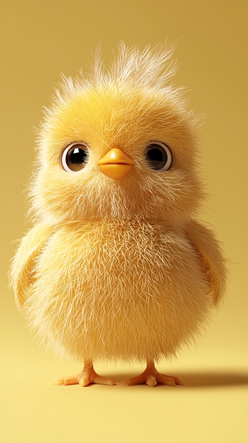 毛茸茸的小黄鸡