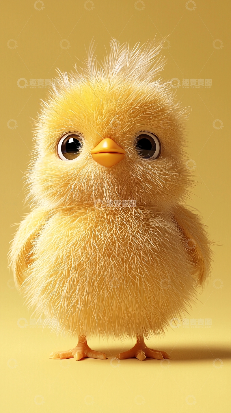 高清大图下载【趣麦麦图】毛茸茸的小黄鸡