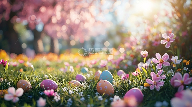 高清大图下载【趣麦麦图】春日花园彩蛋