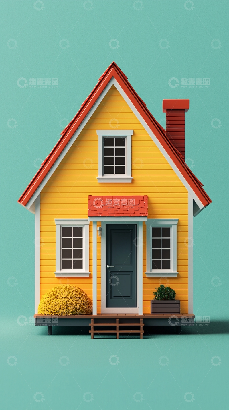 高清大图下载【趣麦麦图】黄色小屋