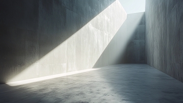 光线照射水泥房间