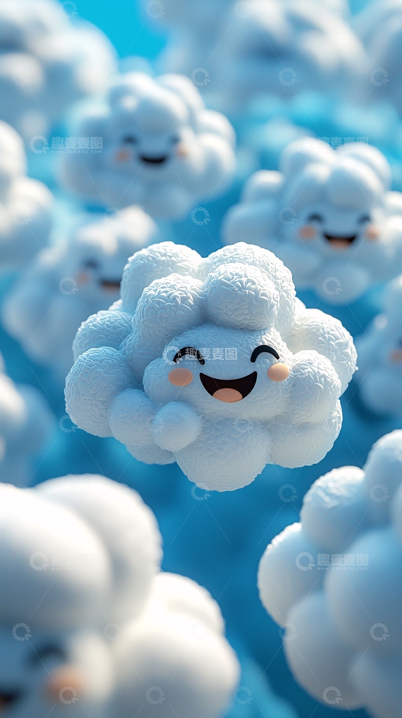 高清大图下载【趣麦麦图】可爱卡通云朵