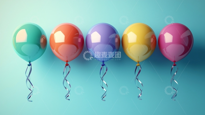 高清大图下载【趣麦麦图】彩色气球