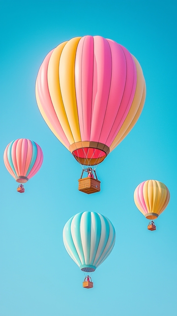彩色热气球