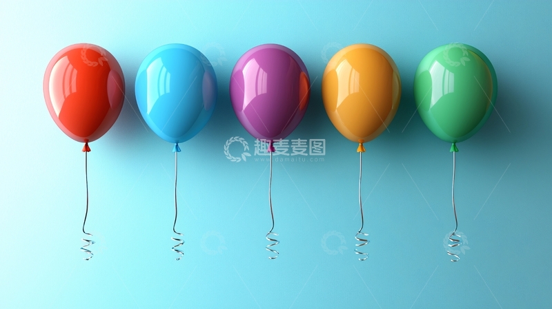 高清大图下载【趣麦麦图】彩色气球背景图