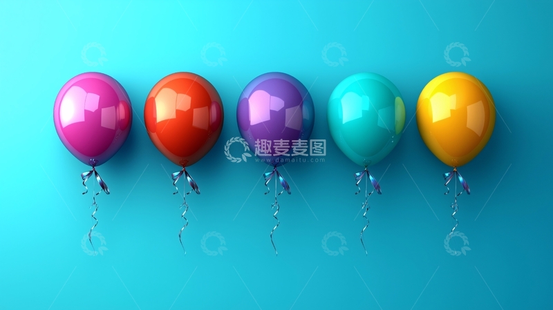 高清大图下载【趣麦麦图】彩色气球背景