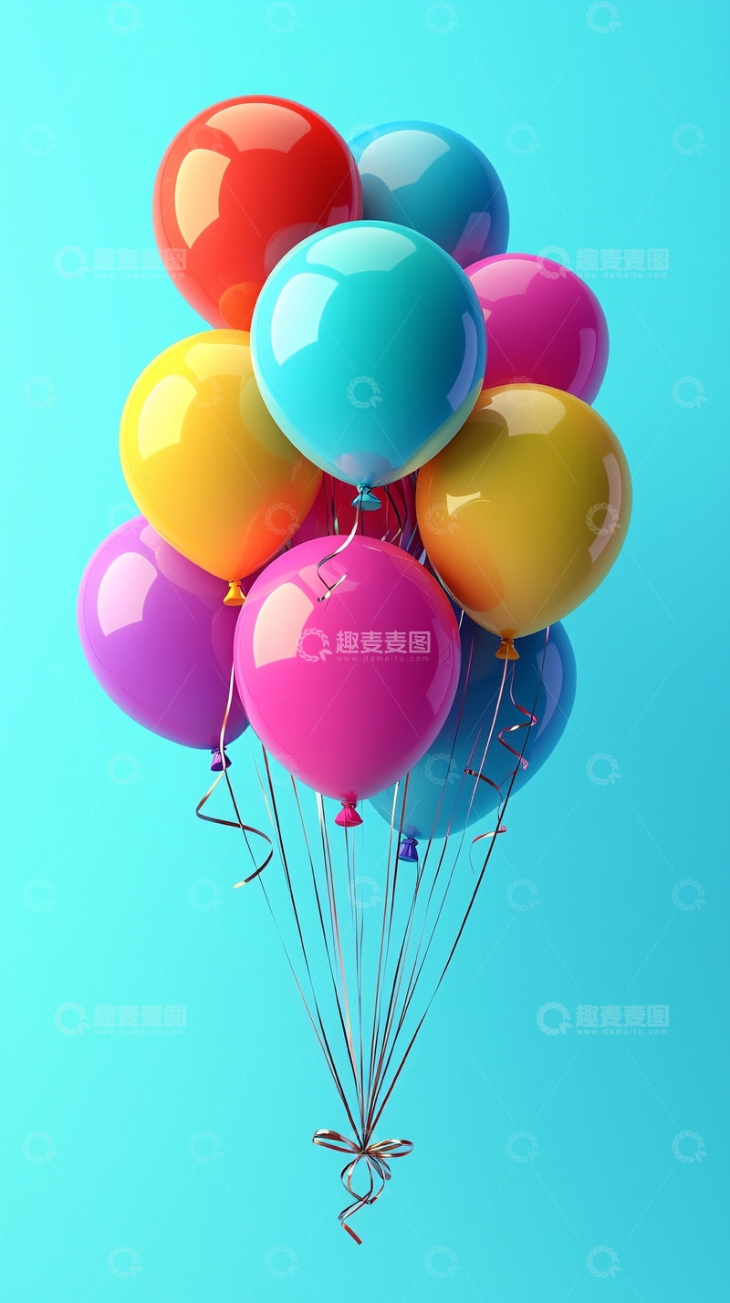 高清大图下载【趣麦麦图】彩色气球