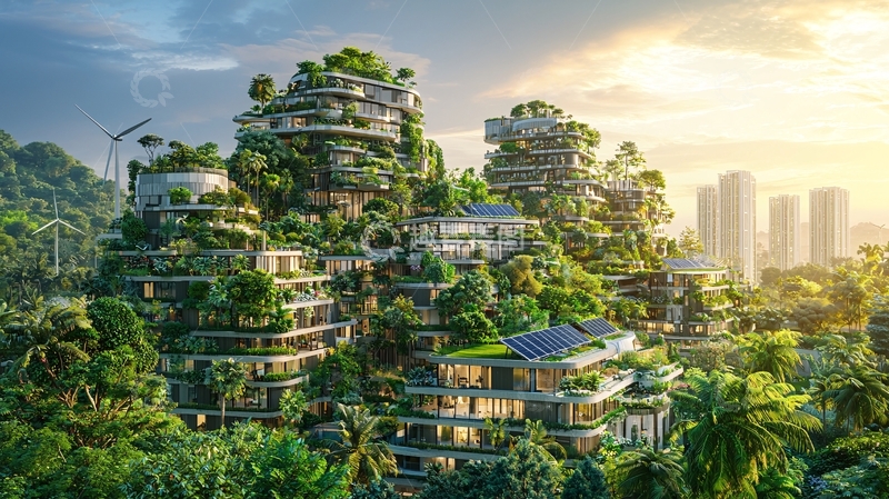 高清大图下载【趣麦麦图】绿色生态建筑