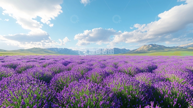 高清大图下载【趣麦麦图】薰衣草田园风光