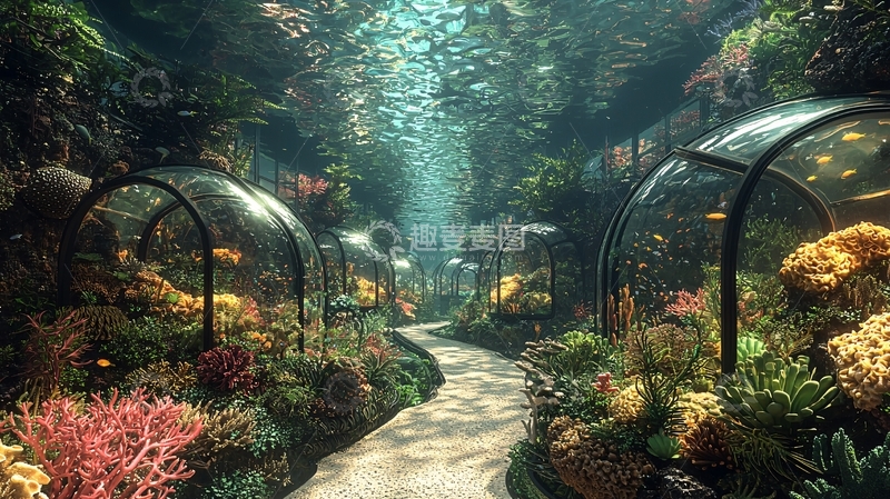 高清大图下载【趣麦麦图】海底花园通道