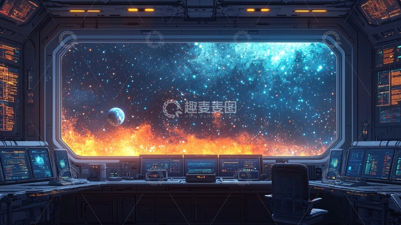 高清大图下载【趣麦麦图】宇宙飞船控制室4
