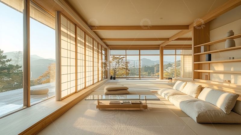 高清大图下载【趣麦麦图】日式简约客厅