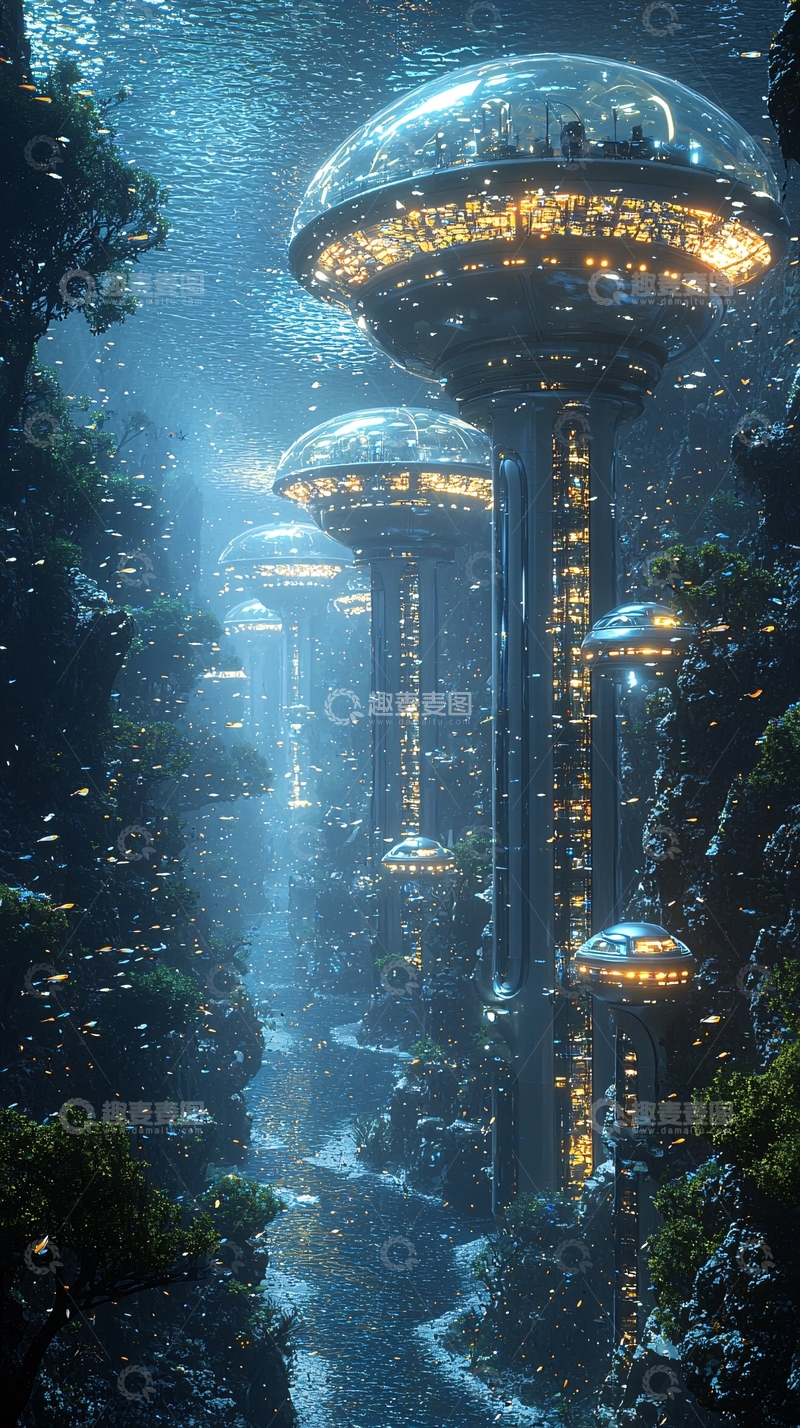 高清大图下载【趣麦麦图】海底城市