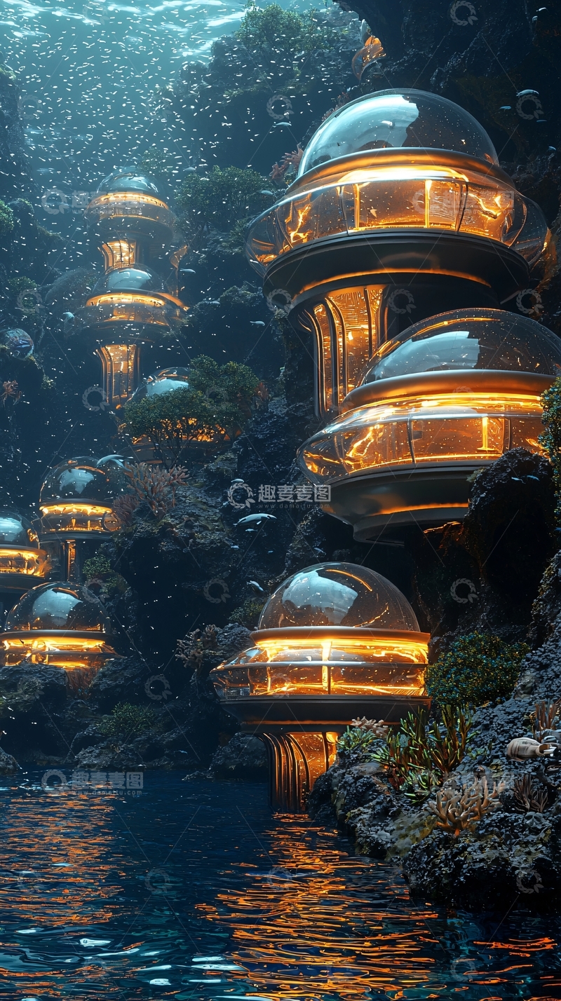 高清大图下载【趣麦麦图】海底未来城市