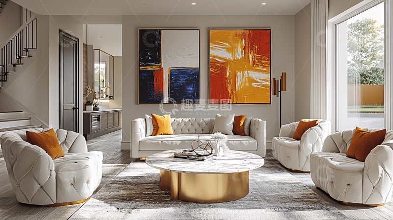 高清大图下载【趣麦麦图】现代客厅7