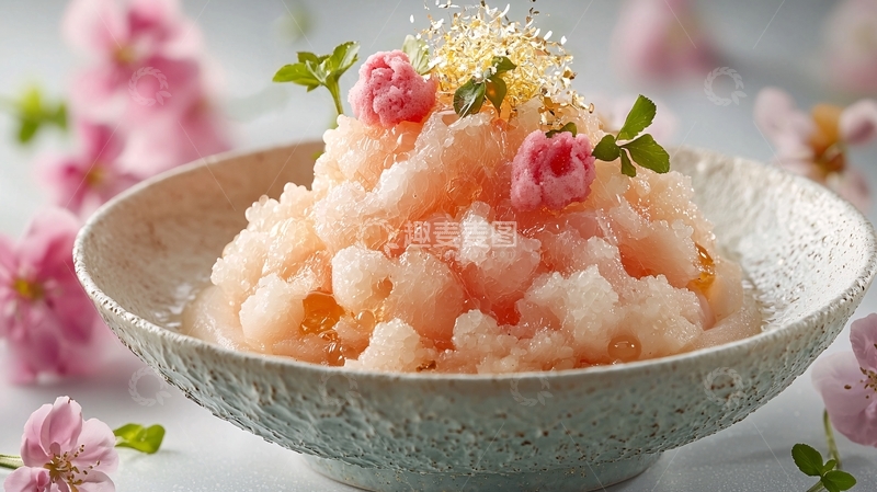 高清大图下载【趣麦麦图】粉色樱花甜品