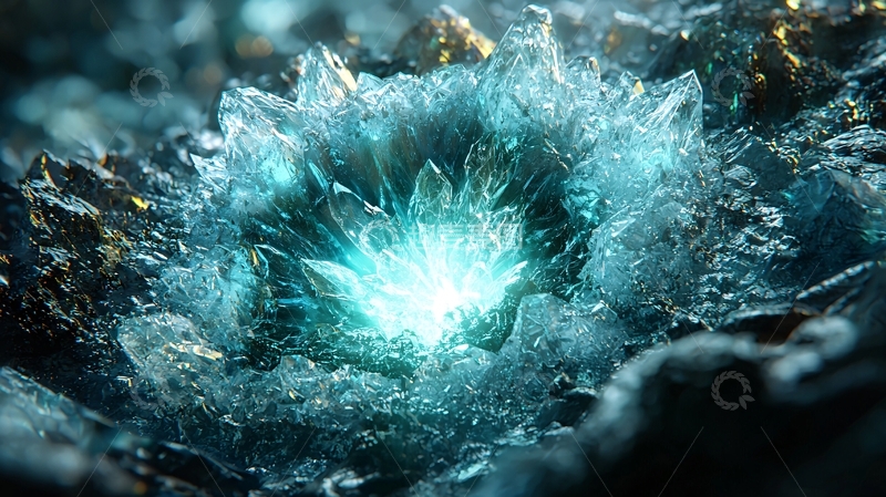 高清大图下载【趣麦麦图】蓝光晶体能量核心