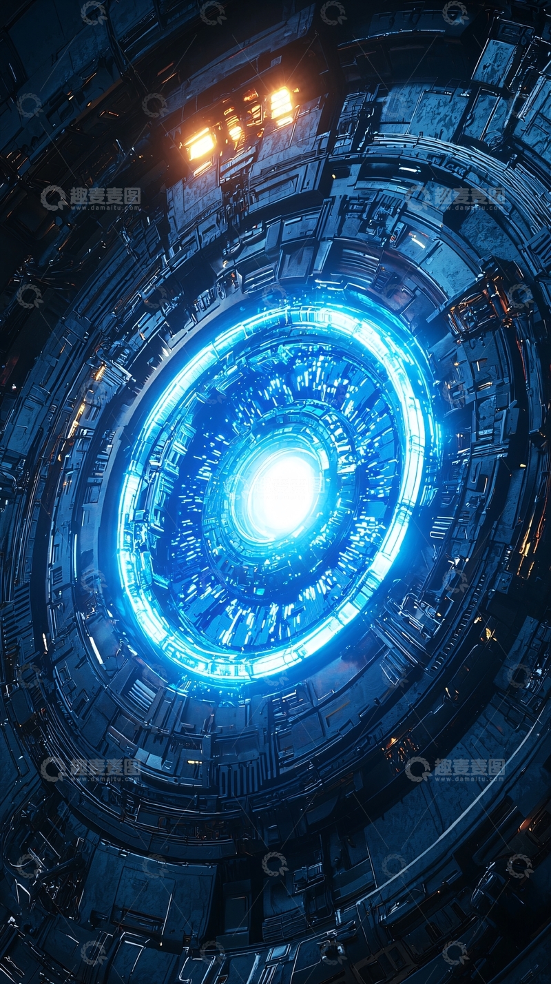 高清大图下载【趣麦麦图】蓝色能量核心
