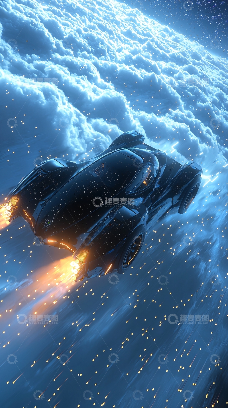 高清大图下载【趣麦麦图】未来科技飞车