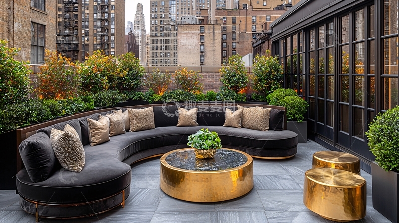 高清大图下载【趣麦麦图】高端公寓露台设计