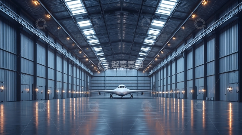 高清大图下载【趣麦麦图】飞机停机库