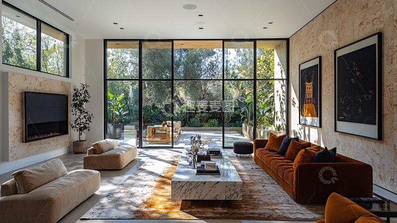 高清大图下载【趣麦麦图】现代简约客厅设计