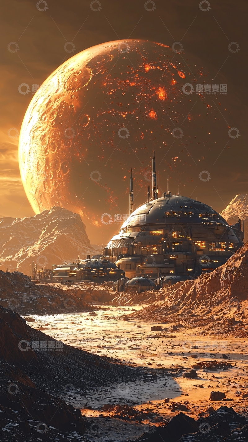高清大图下载【趣麦麦图】火星基地8
