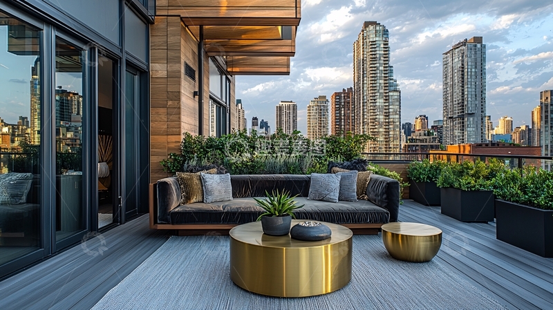 高清大图下载【趣麦麦图】高层公寓阳台景观