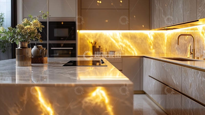 高清大图下载【趣麦麦图】现代轻奢厨房设计