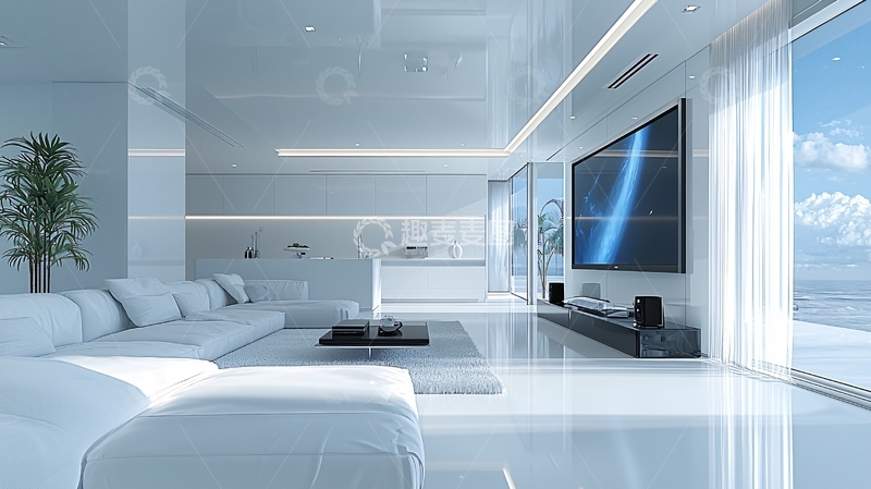 高清大图下载【趣麦麦图】极简风格现代客厅