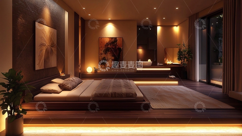 高清大图下载【趣麦麦图】现代简约卧室117