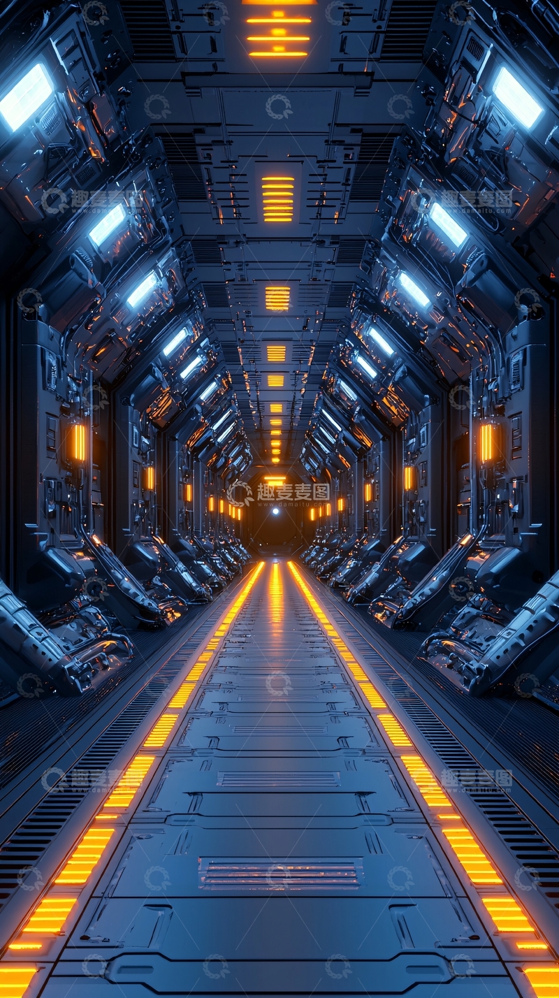 高清大图下载【趣麦麦图】未来科技感长廊