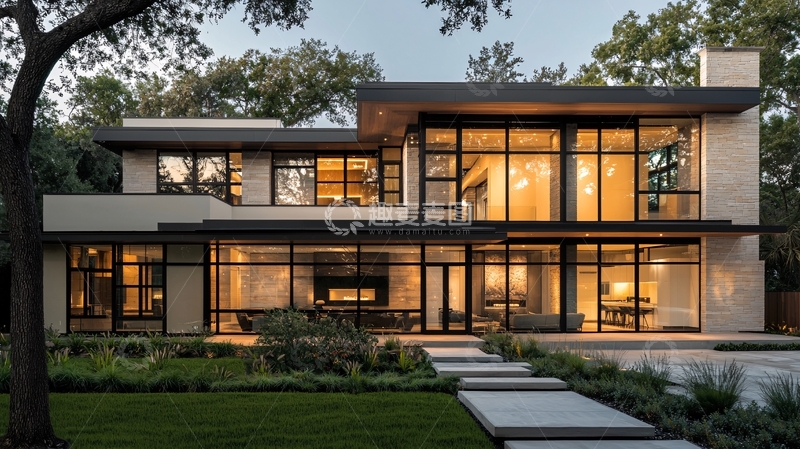 高清大图下载【趣麦麦图】现代简约别墅109
