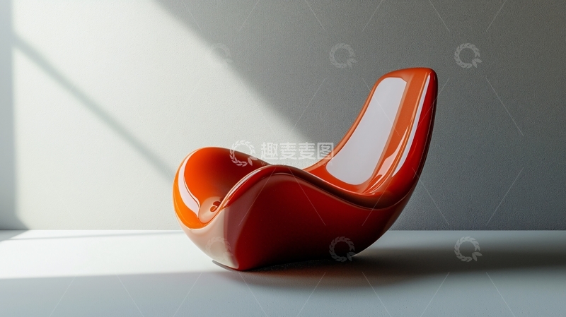 高清大图下载【趣麦麦图】橙色摇椅