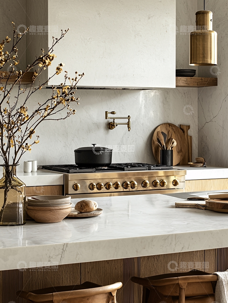 高清大图下载【趣麦麦图】现代轻奢厨房
