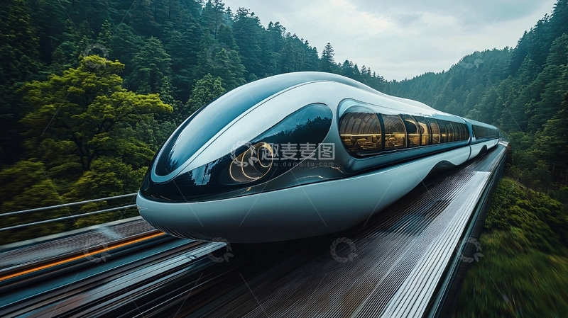 高清大图下载【趣麦麦图】高速磁悬浮列车