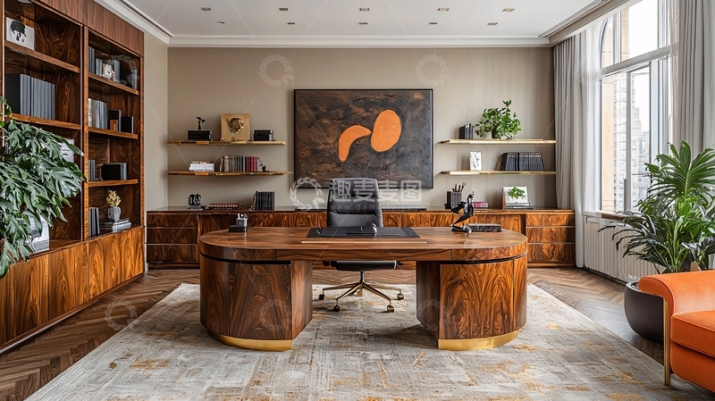 高清大图下载【趣麦麦图】高端大气现代简约书房