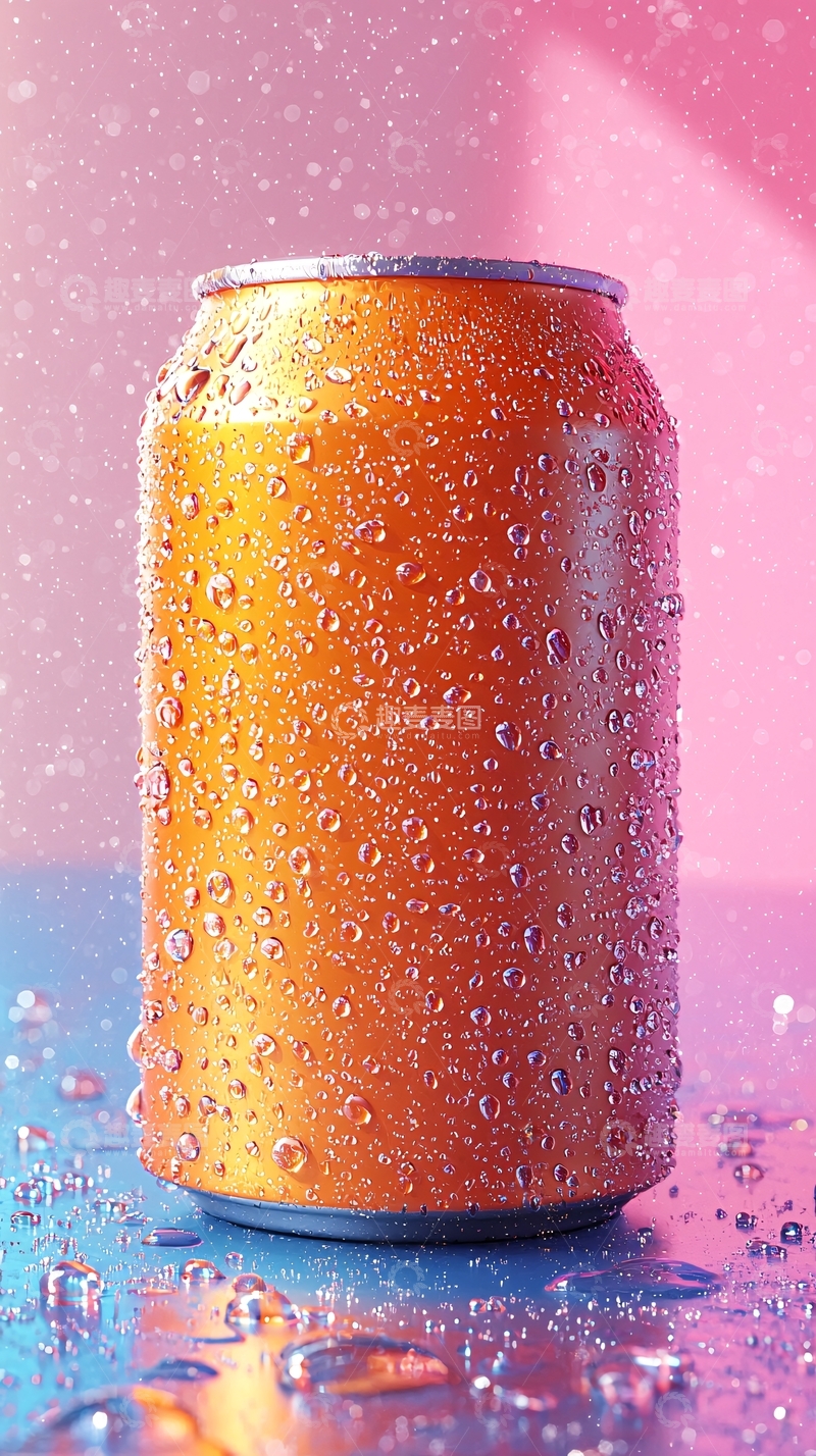 高清大图下载【趣麦麦图】橙色饮料罐