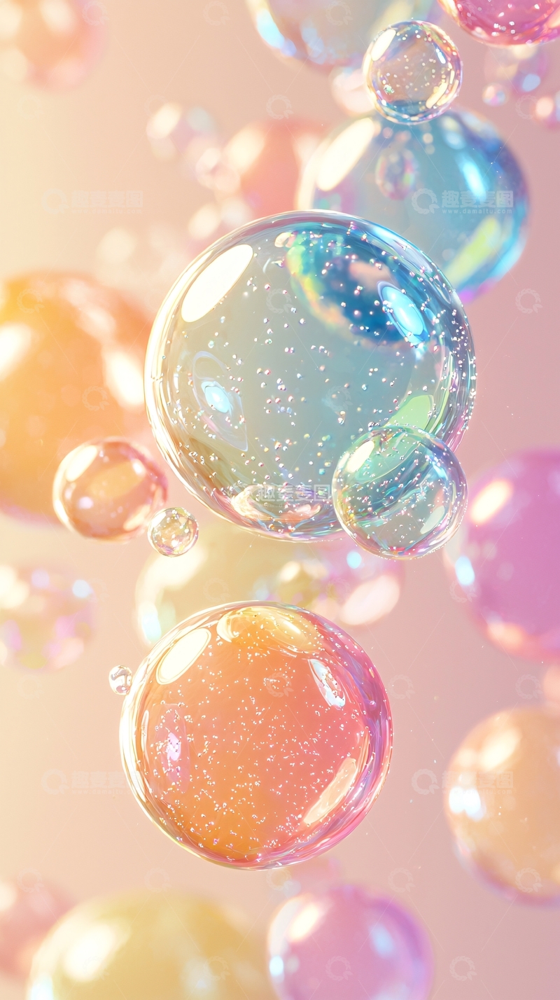 高清大图下载【趣麦麦图】彩色泡泡