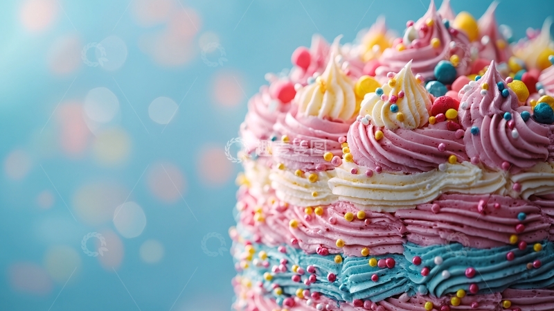 高清大图下载【趣麦麦图】彩色奶油蛋糕