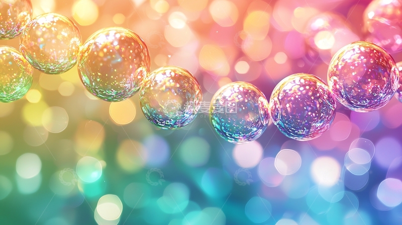 高清大图下载【趣麦麦图】彩虹色珠子