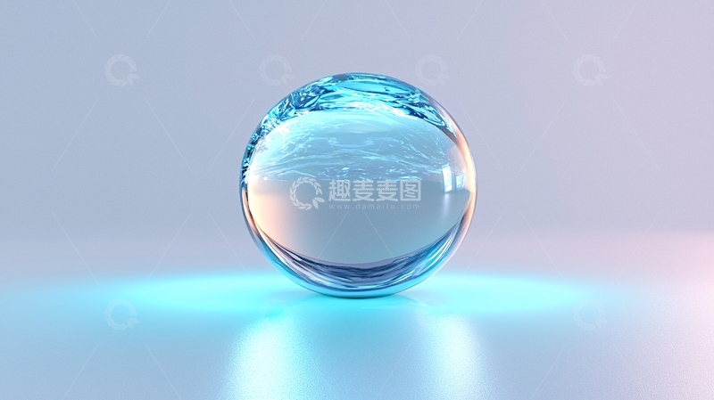 高清大图下载【趣麦麦图】蓝色水晶球