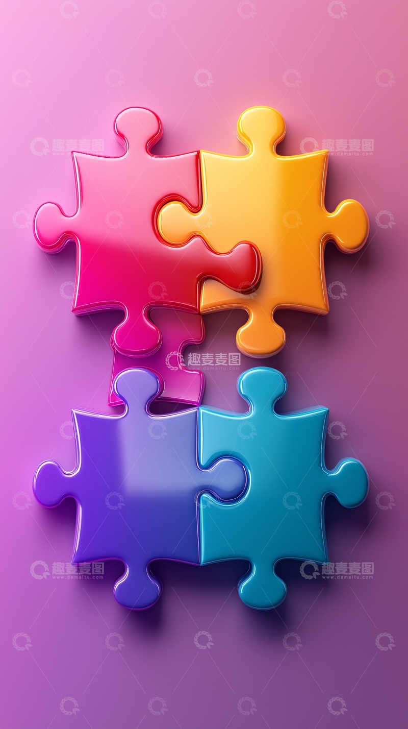 高清大图下载【趣麦麦图】彩色拼图