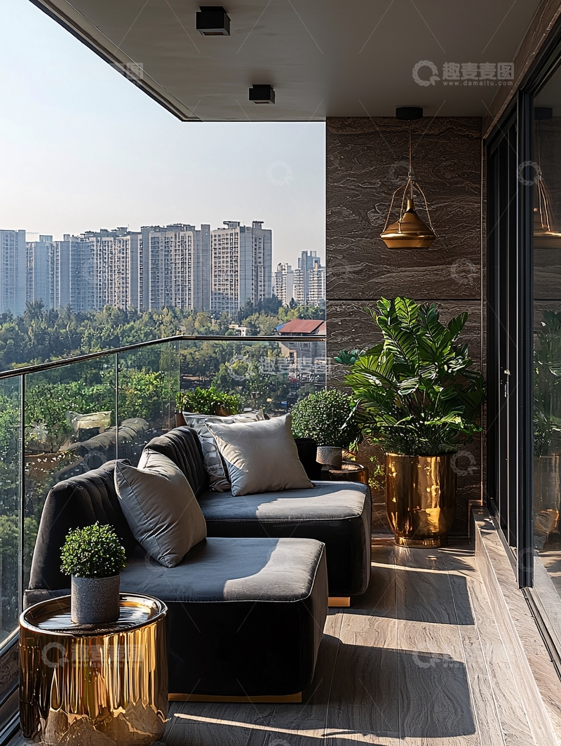 高清大图下载【趣麦麦图】现代简约阳台设计
