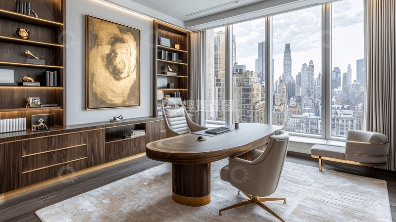 高清大图下载【趣麦麦图】高端住宅书房设计