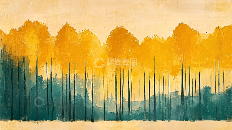 高清大图下载【趣麦麦图】金色树林