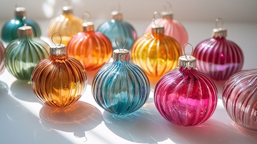 彩球圣诞树装饰